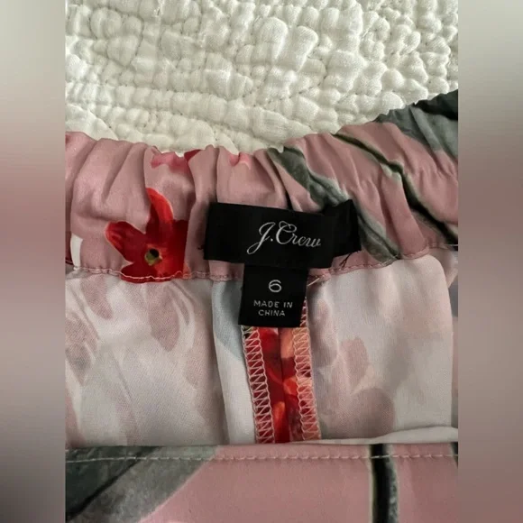 J. Crew Floral Cropped Pant size 6 - Picture 5 of 5